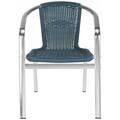 Safavieh Wrangell Indoor-Outdoor Stacking Arm Chair- Teal - 28 x 22.8 x 22 in. FOX5207A-SET2